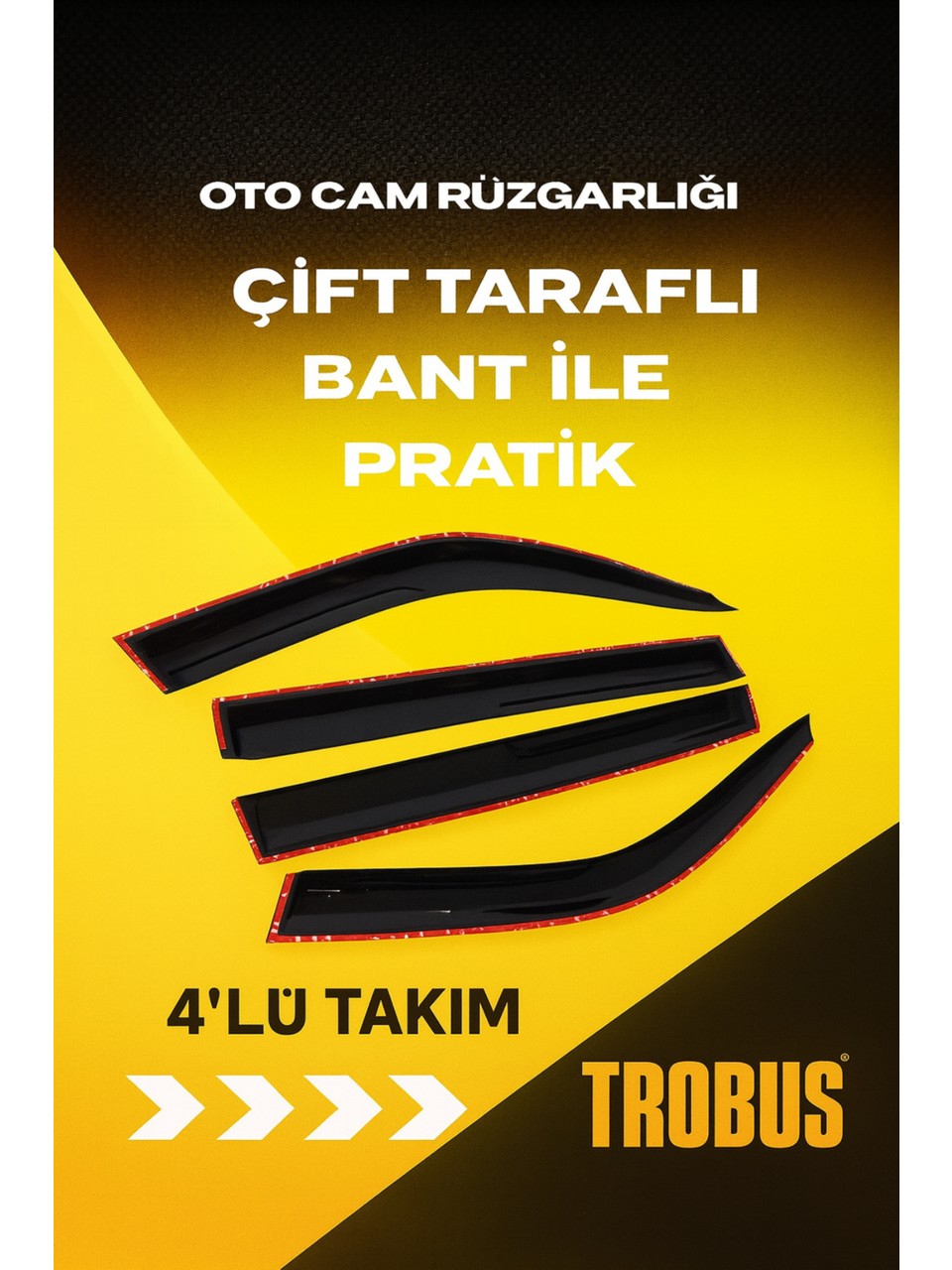 Trobus Totoya Avensis 2003 Mügen Cam Rüzgarlığı 4'lü Takım — alternatif görsel