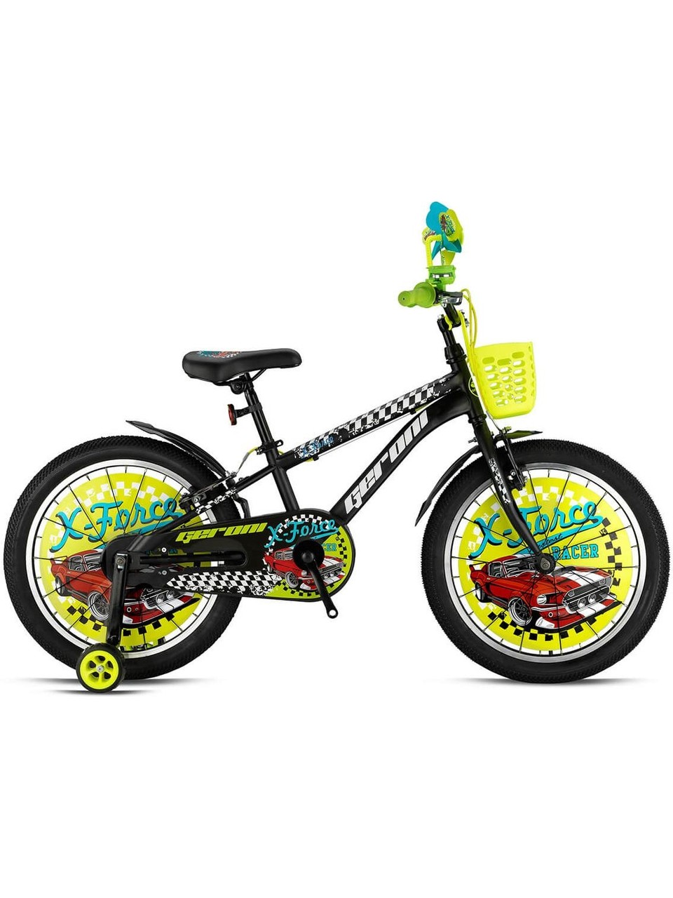 Geroni X-Force 16 Mtb Mat Siyah Beyaz neon Sarı
