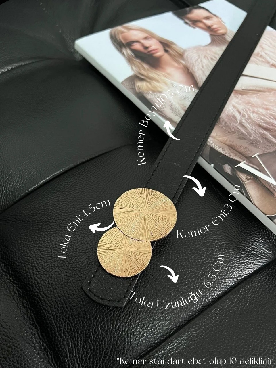 Fiori Yuvarlak Gold Toka Kadın Kemeri, Pantolon Kemeri, Ceket Kemeri, Elbise Kemeri, Gömlek Kemeri