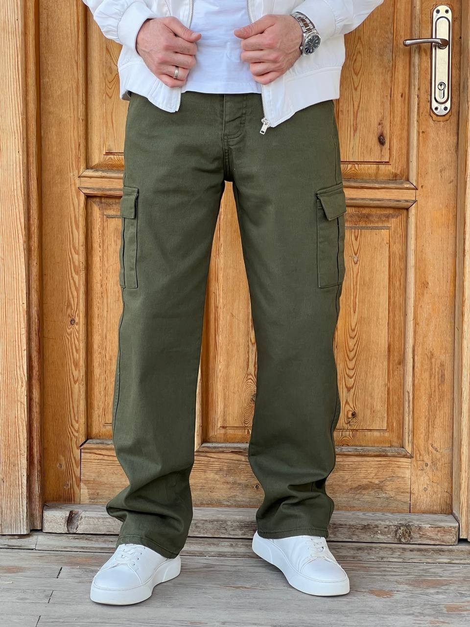 Enk 2026 Vintage Erkek Kargo Baggy Krem/haki/siyah görsel 6