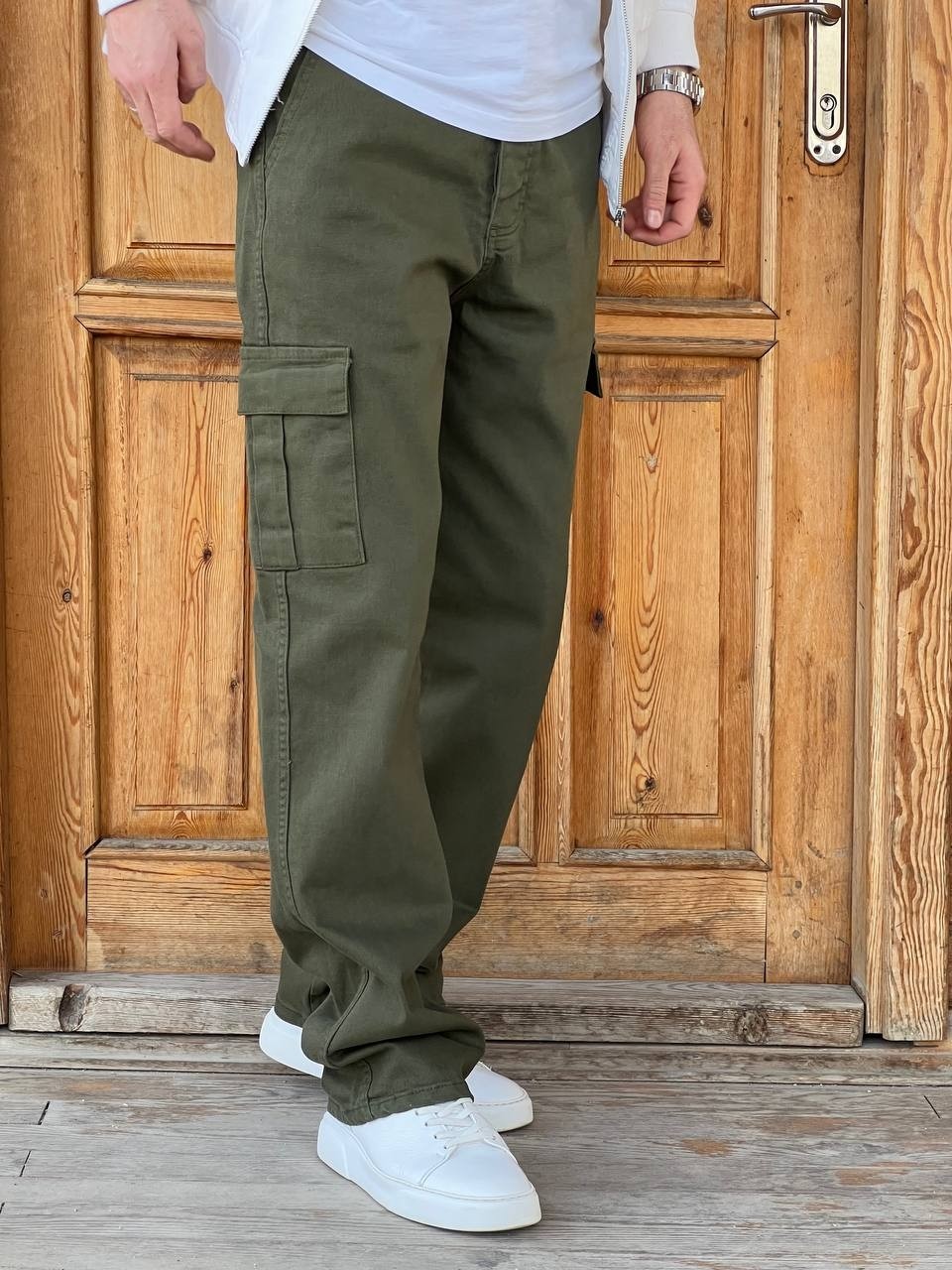 Enk 2026 Vintage Erkek Kargo Baggy Krem/haki/siyah görsel 8