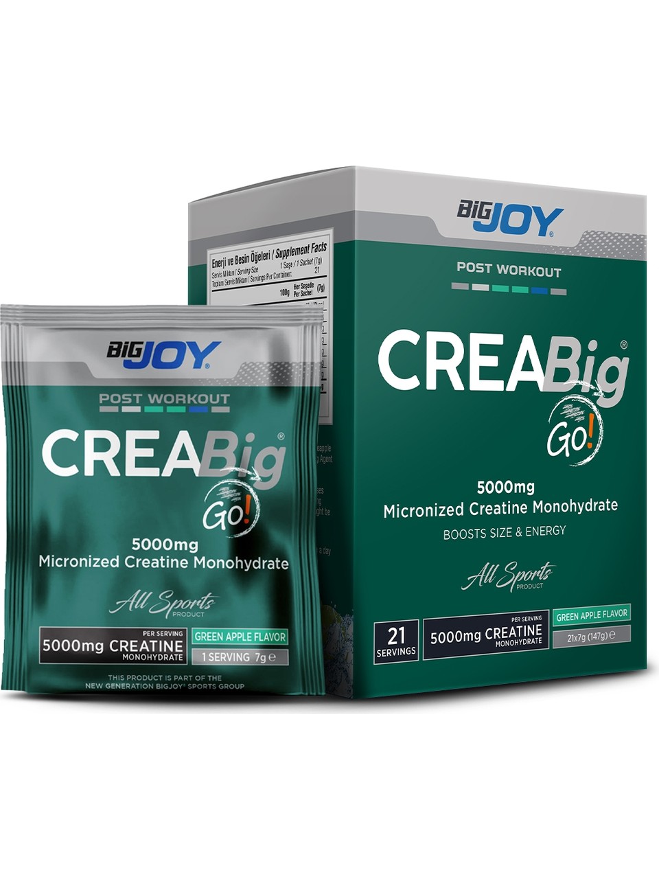 Creabig Go! ŞASE 1 Servis Yeşil Elma AROMALI