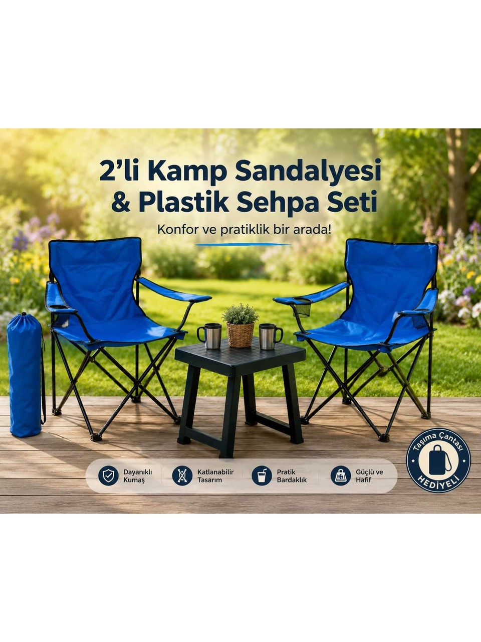 2'li Kamp Sandalyesi & Kamp Masası