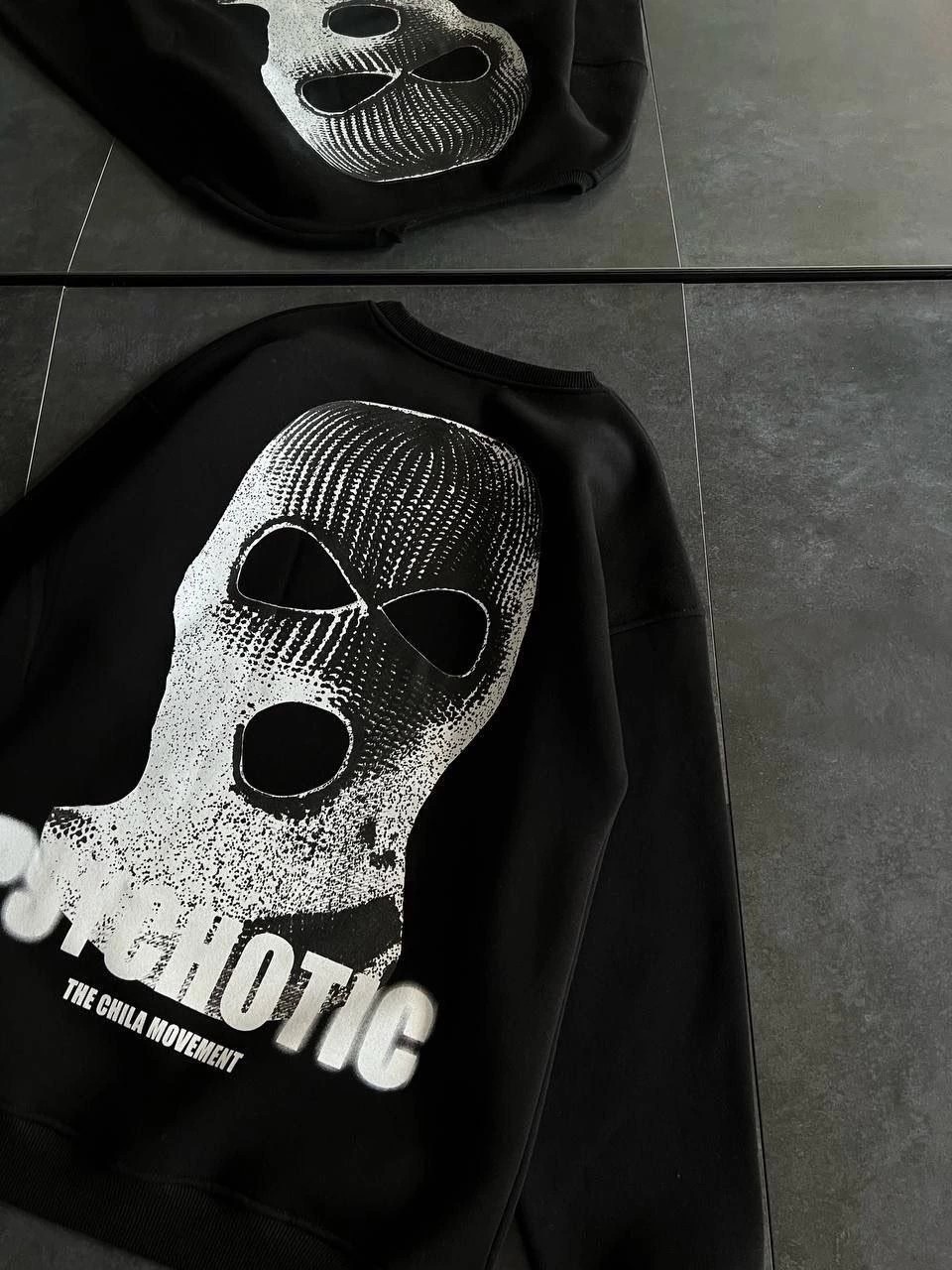 Tarz Yeri Kadın 3 Iplik Kışlık Bisiklet Yaka Baskılı Sweatshirt - Siyah görsel 3