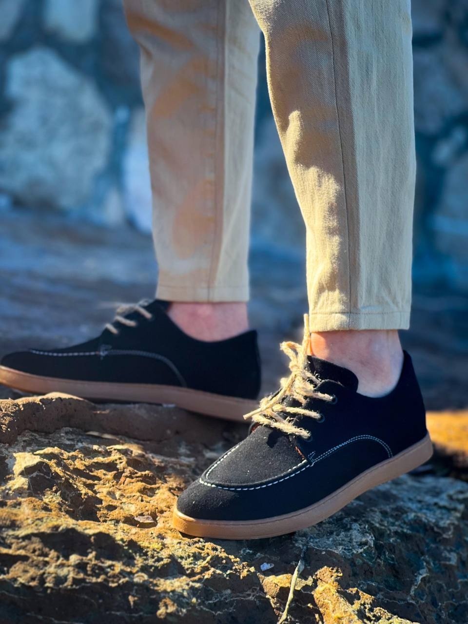 Zerenyus ZRK-X5X Premium Siyah Süet Bağcıklı Günlük Erkek Loafer görsel 3