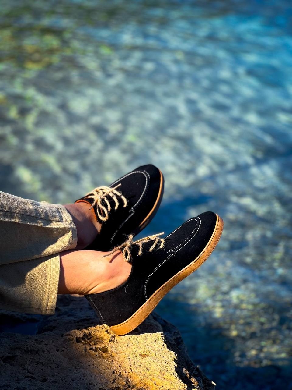 Zerenyus ZRK-X5X Premium Siyah Süet Bağcıklı Günlük Erkek Loafer görsel 5