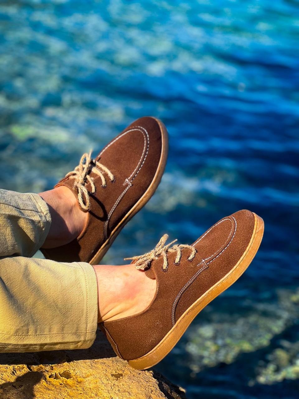 Zerenyus ZRK-X5X Premium Kahve Süet Bağcıklı Günlük Erkek Loafer görsel 5