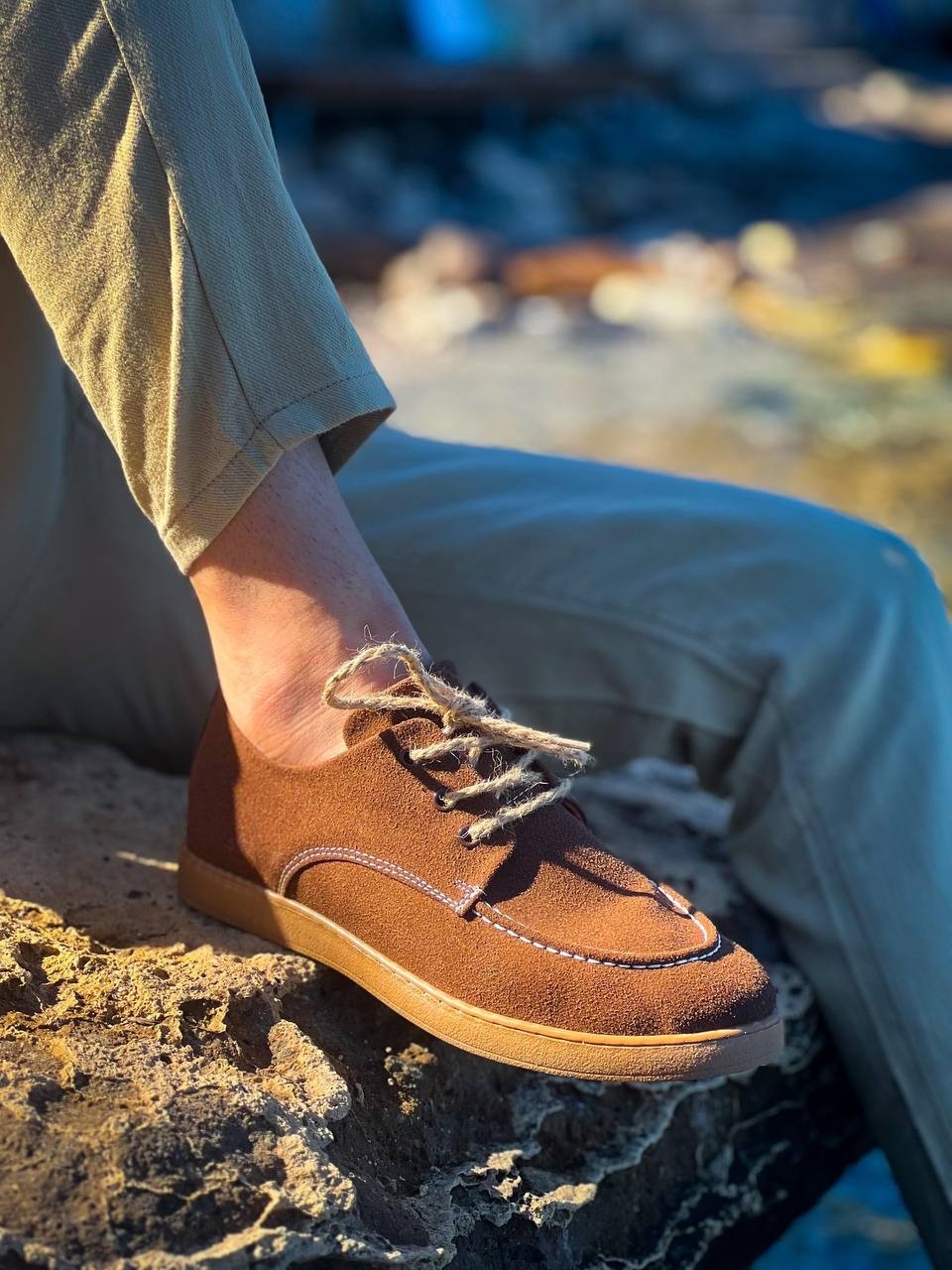 Zerenyus ZRK-X5X Premium Kahve Süet Bağcıklı Günlük Erkek Loafer görsel 6