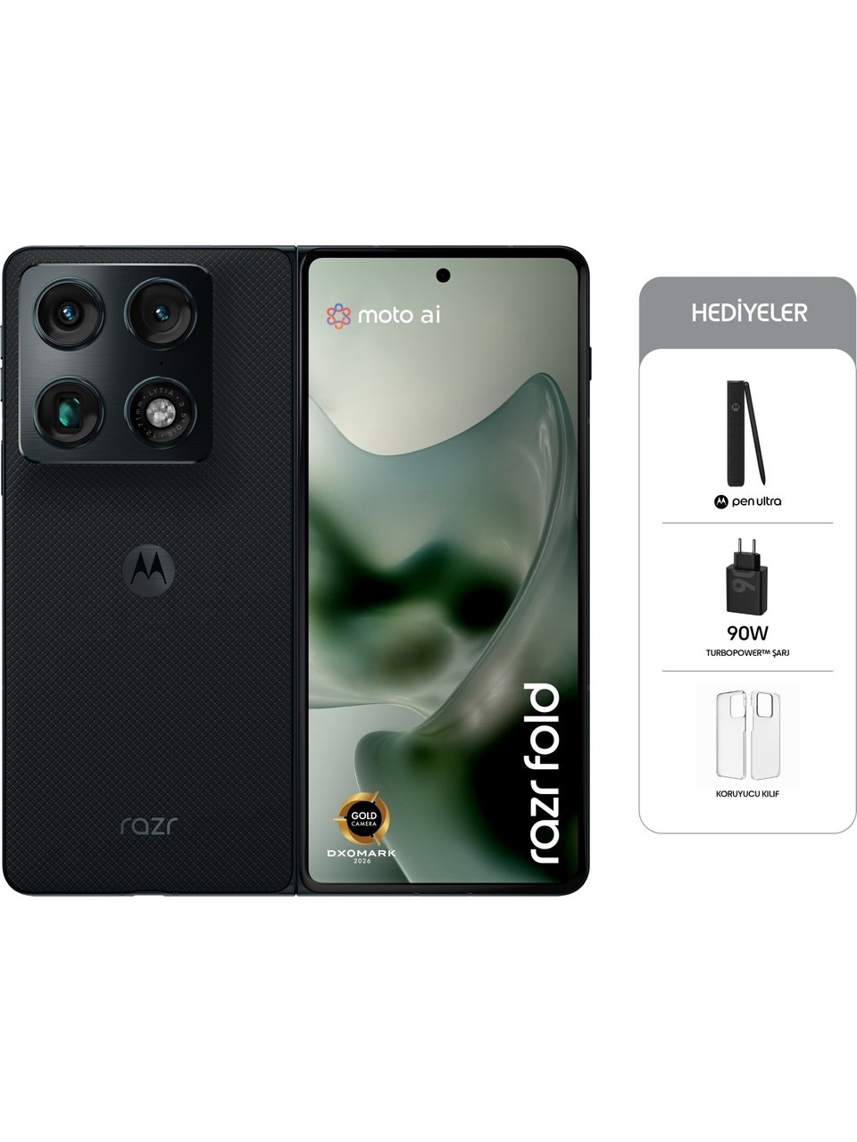 Motorola Razr Fold 5G 512 GB 16 GB Ram (Motorola Türkiye Garantili) Siyah