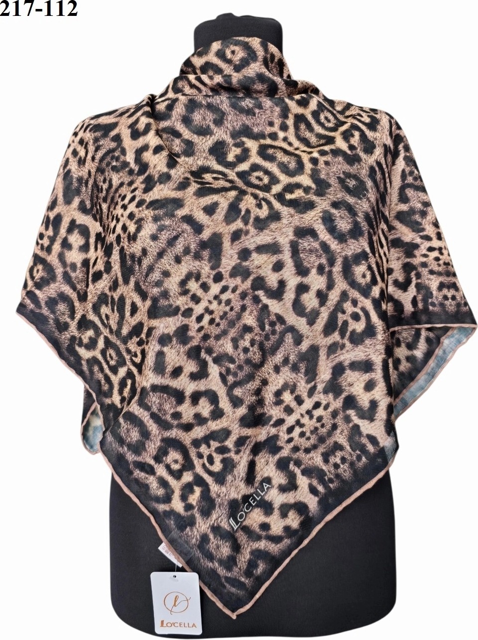 Lo'cella Soft Pamuk Eşarp (Leopar Desen) 217-112 görsel 2