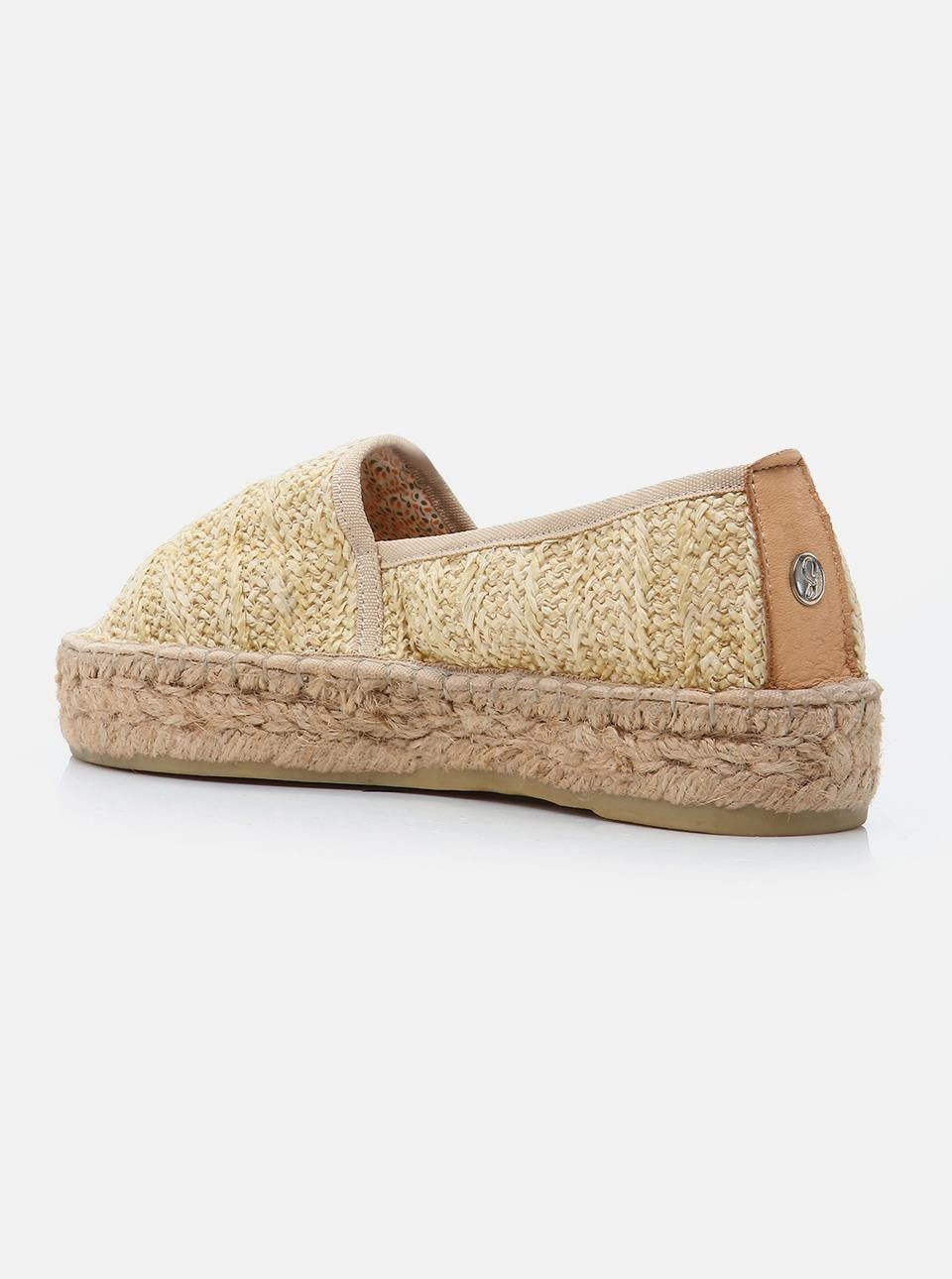 Su Espadril Natura Naturel Kadın Düz Espadril görsel 4