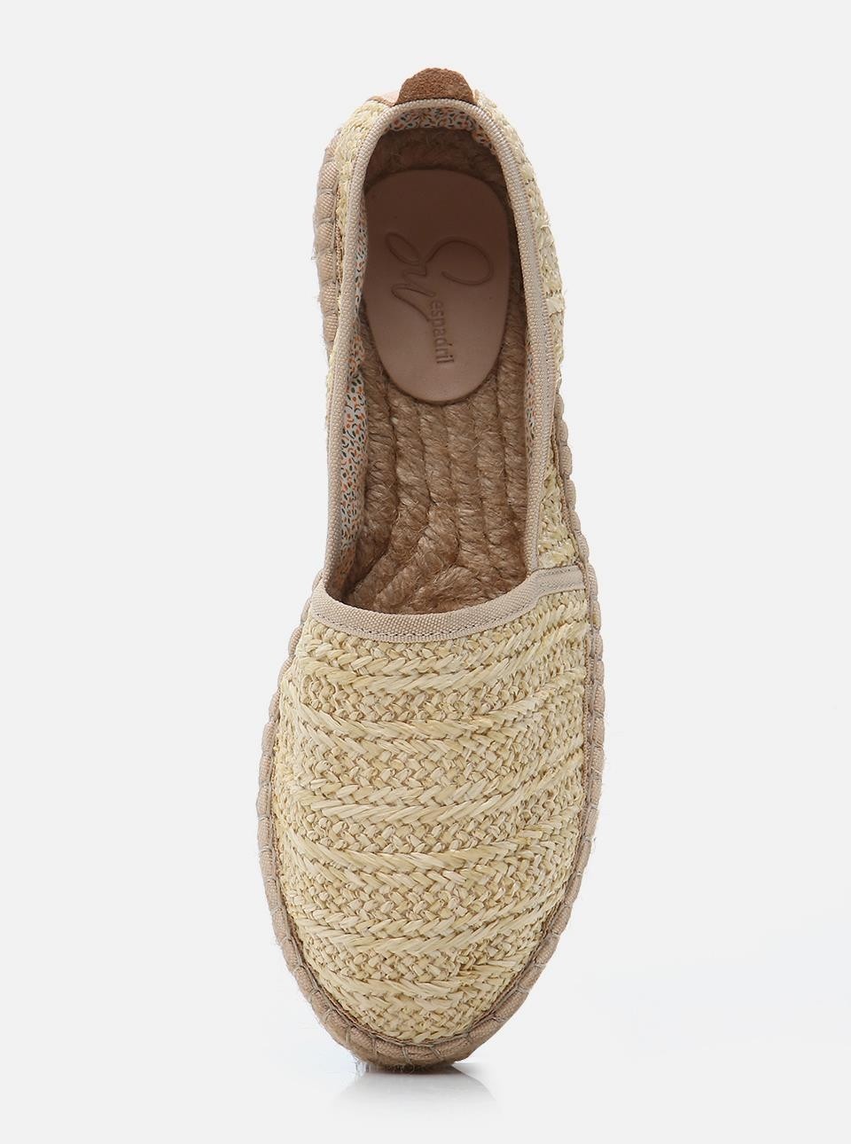 Su Espadril Natura Naturel Kadın Düz Espadril görsel 5