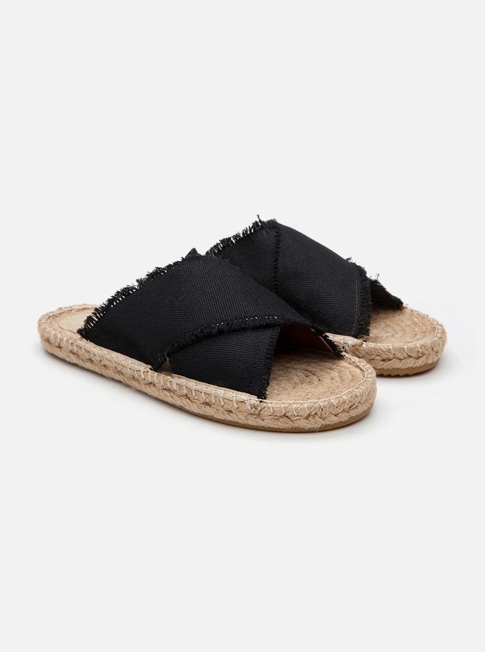 Su Espadril Kimo Siyah Kadın Espadril Terlik görsel 2