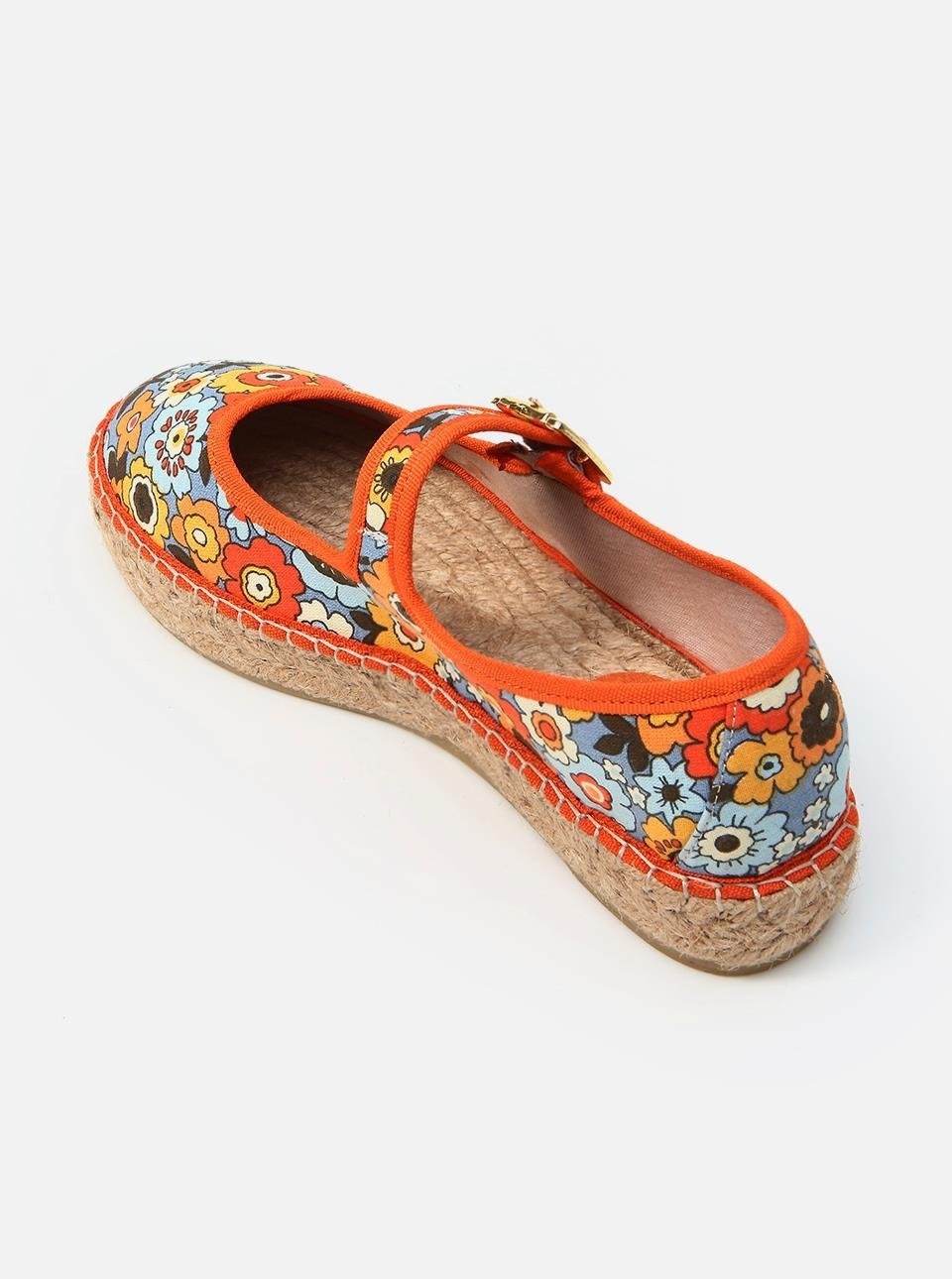 Su Espadril Kadın Paris Turuncu Düz Espadril Taban Tipi Düz Tokalı Tasarım ile Şık ve Rahat görsel 4