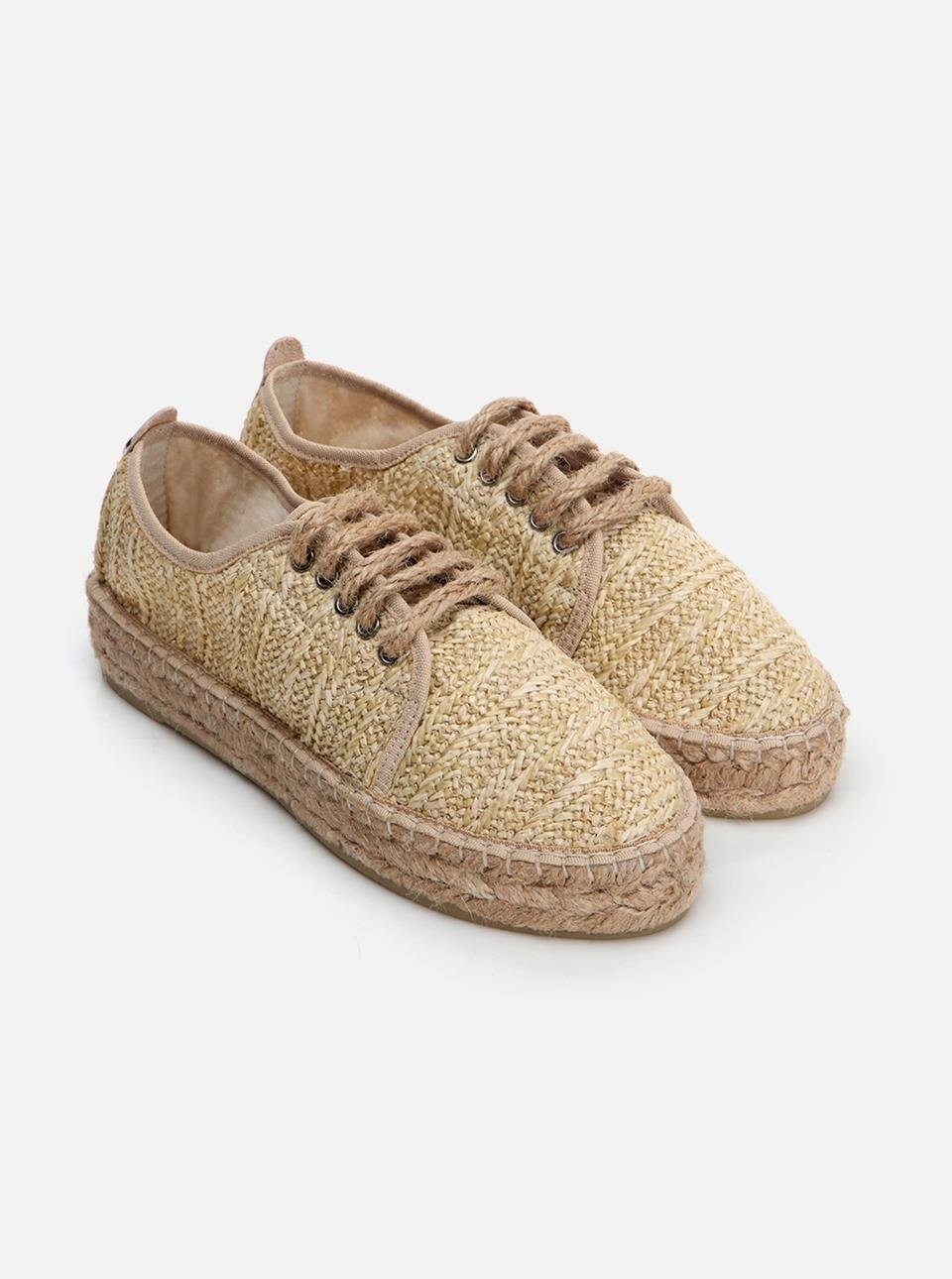 Su Espadril Greyce Naturel Kadın Düz Espadril görsel 2
