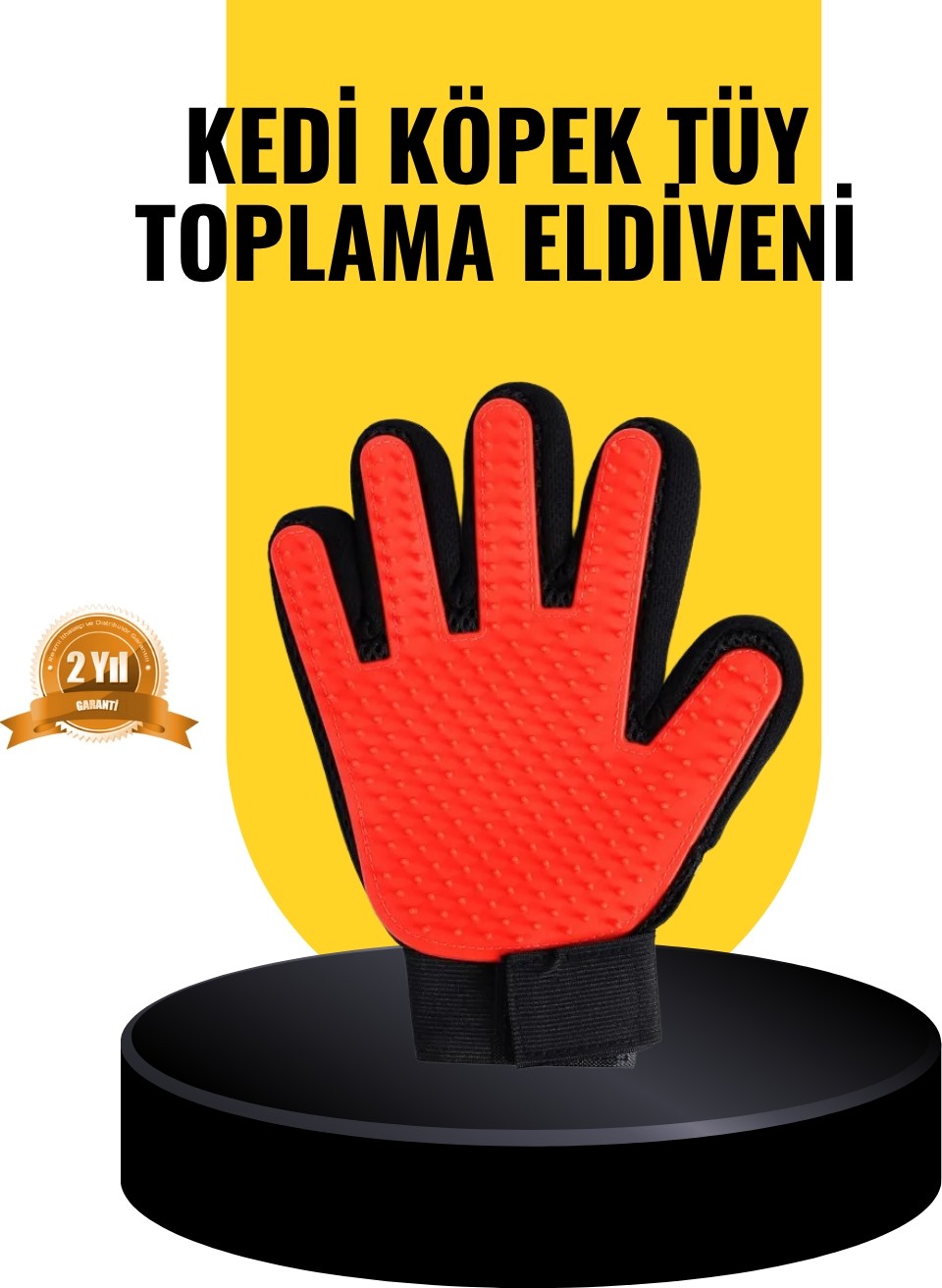 TeknoKapsül Kedi ve Köpekler Için Tüy Toplama Eldiveni, Yumuşak Silikonlu Masaj Eldiveni
