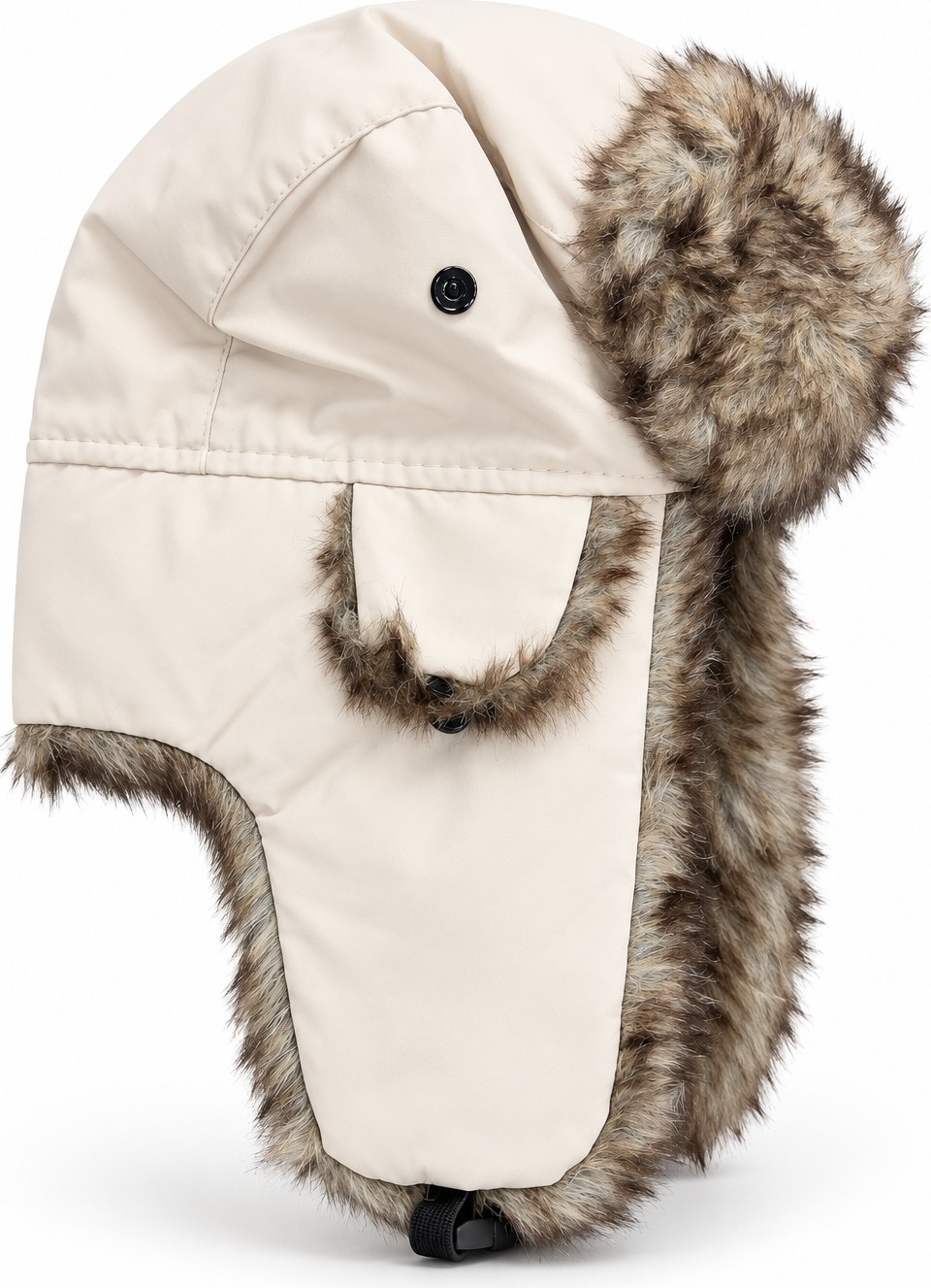 CosmoOutlet Unisex Kürk Astarlı Kulaklıklı Pilot Bere Kışlık Şapka