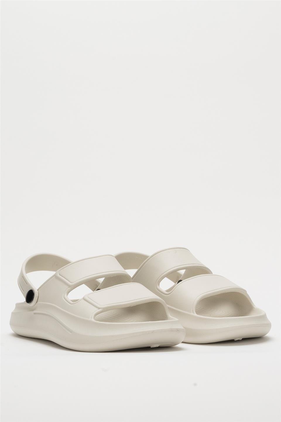 Liger Unisex Ortopedik Deniz Havuz Terliği Sandalet Krem görsel 8