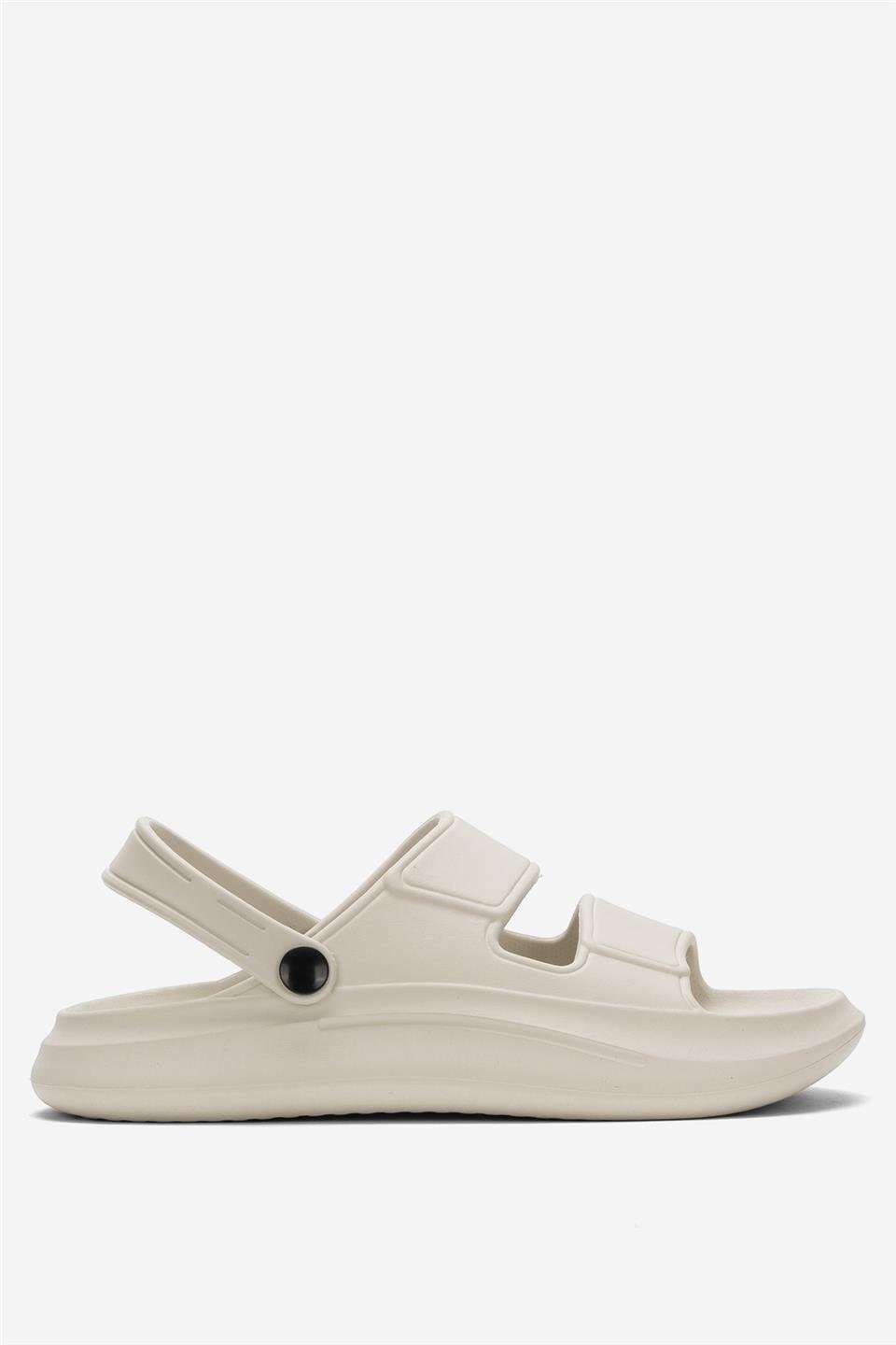 Liger Unisex Ortopedik Deniz Havuz Terliği Sandalet Krem