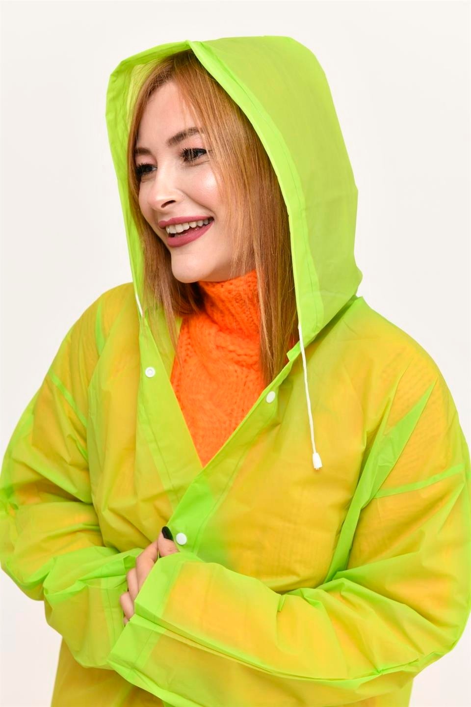 Eren Style HELP ME RENKLİ UNISEX YAĞMURLUK görsel 6