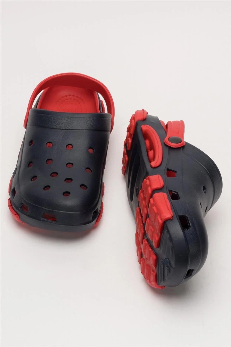 Liger Unisex Çift Tabanlı Ortopedik Hemşire Doktor Aşçı Laboratuvar Deniz Havuz Terliği Sandalet LACİVERT - KIRMIZI görsel 7
