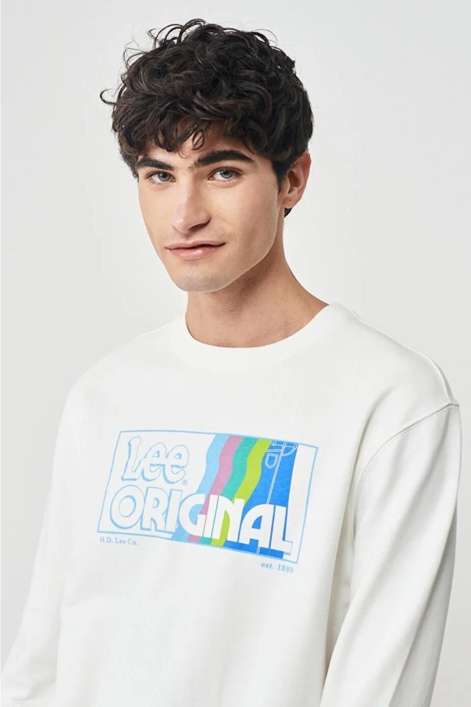 Lee Regular Fit Normal Kesim Siyah Erkek Sweatshirt görsel 3