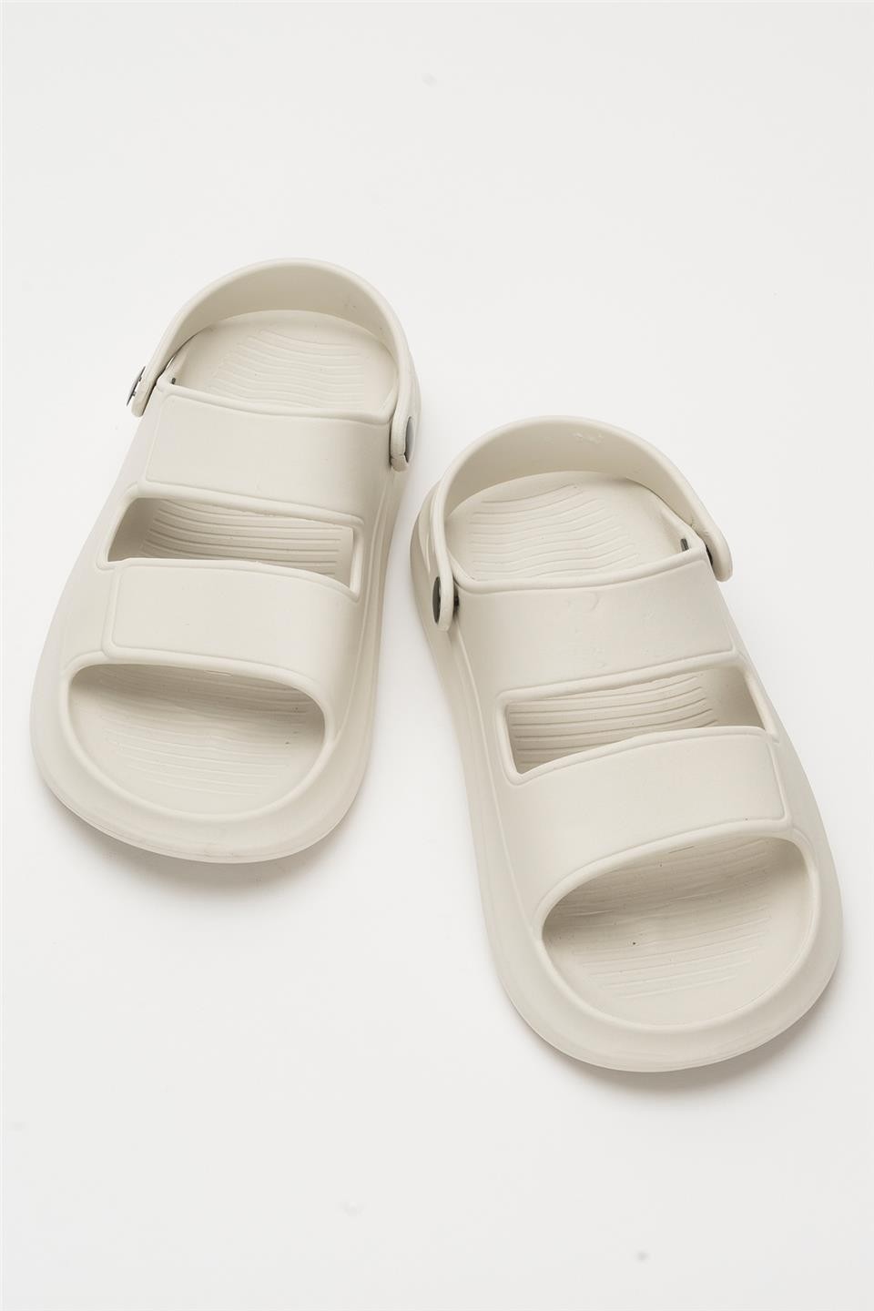 Liger Unisex Ortopedik Deniz Havuz Terliği Sandalet Krem görsel 6
