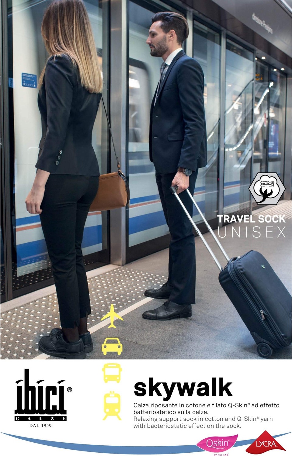 Aesco Skywalk Unisex Uçuş Çorabı Lacivert 2