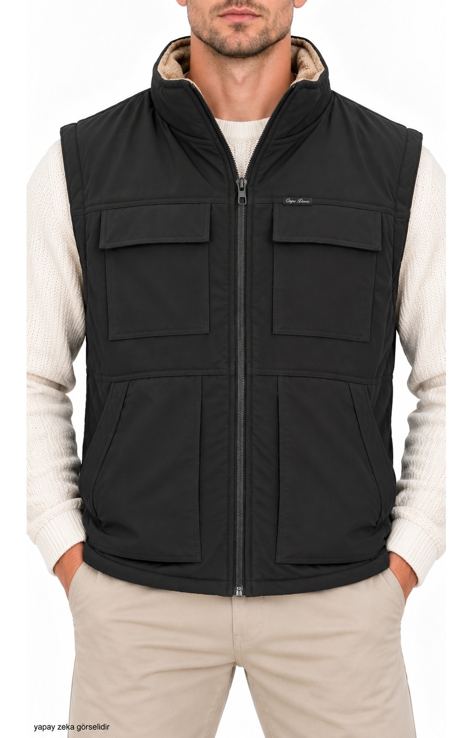 Modaplaza Erkek Üst Cep Kapaklı Softshell Yelek 174 görsel 2