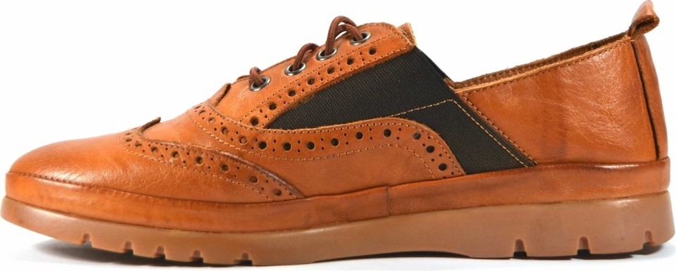 Ernas 44 Soft Deri Lastik Bağlı Oxford Casual Kadın Iş Ayakkabı görsel 4
