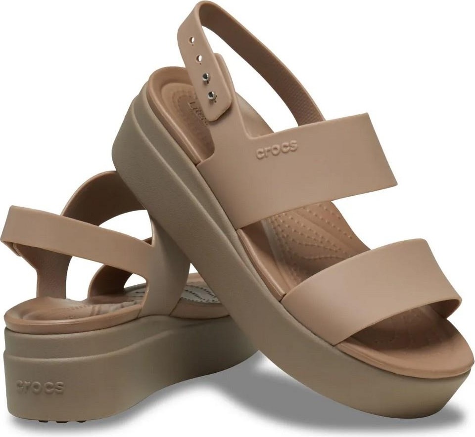 Crocs 206453 Kadın Sandalet Brooklyn Low Wedge Kahverengi Silikon/Plastik ile Konforlu Tasarım görsel 2