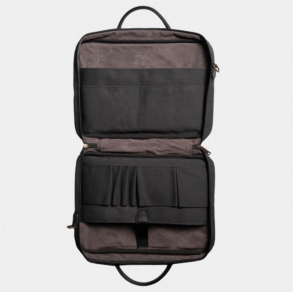 Çanta Yurdu Retro Kanvas 40x29 Evrak Ve Laptop Çantası 15 Inç Siyah görsel 4