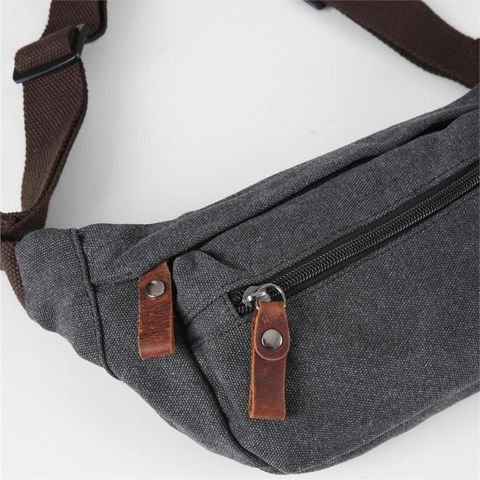Çanta Yurdu Ççs 31516 Sport Kanvas Bel Çantası Siyah görsel 3