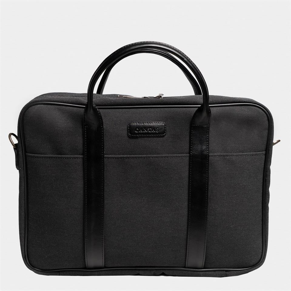 Çanta Yurdu Retro Kanvas 35x23 Evrak Ve Laptop Çantası 13 Inç Siyah