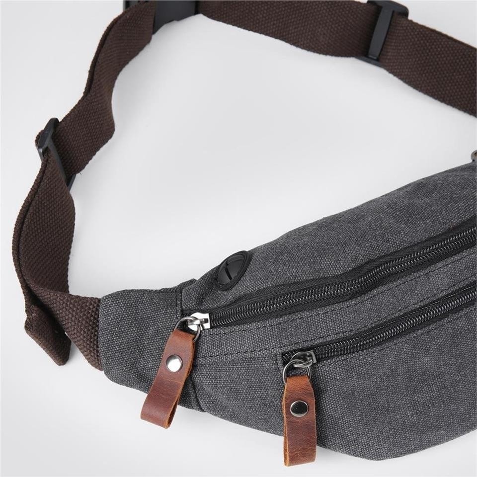 Çanta Yurdu Ççs 31517 Sport Kanvas Bel Çantası Siyah görsel 5