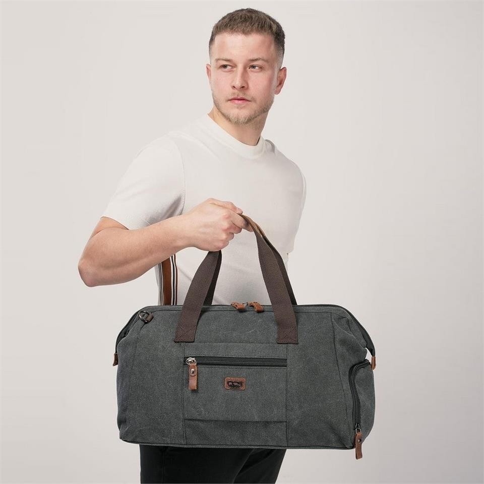 Ççs 40231 Kanvas Seyahat Çantası Siyah görsel 5