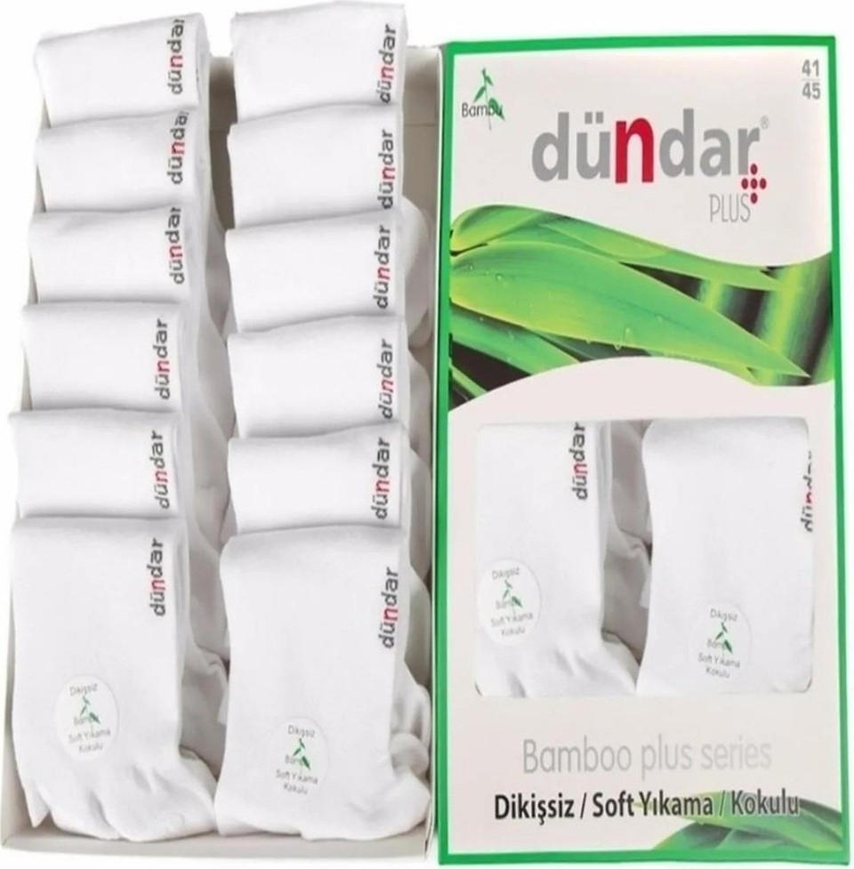 Dündar Dikişsiz Bambu Plus Erkek Patik - D002 12 Adet görsel 3