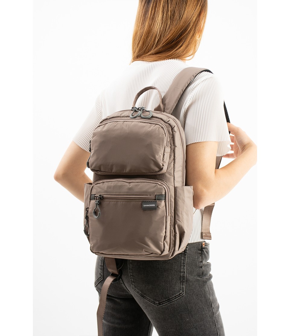 Sanmorris Unisex Suya Dayanıklı Paraşüt Kumaş 5 Bölmeli Laptop Bölmeli Seyahat ve Okul Çantası SI-6032 görsel 3