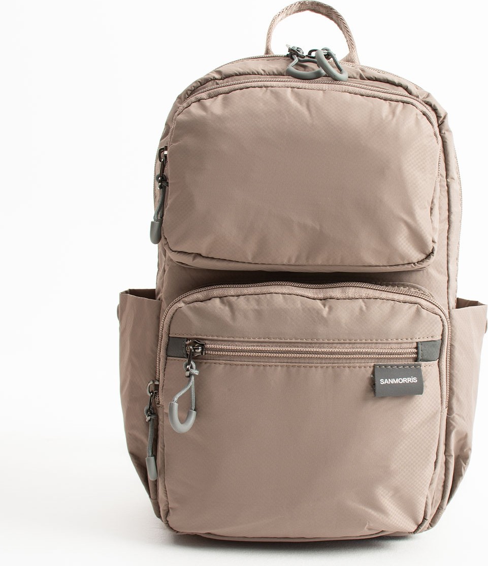 Sanmorris Unisex Suya Dayanıklı Paraşüt Kumaş 5 Bölmeli Laptop Bölmeli Seyahat ve Okul Çantası 6032 görsel 8