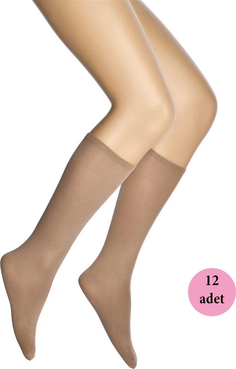 Marsilyan 12 Adet Mikro 70 Dizaltı Kadın Çorap Bronz 38 görsel 3