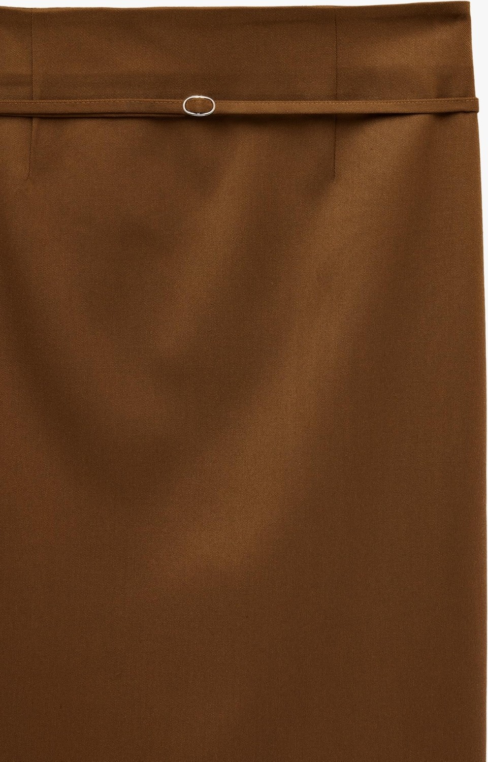 Die Grup Slim Fit Yırtmaçlı Kemer Detaylı Midi Kalem Etek görsel 3