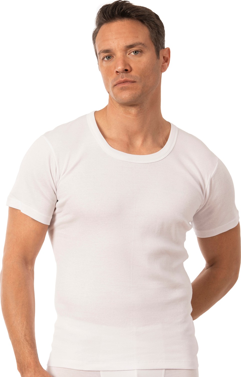 Özkan Underwear 0059 6'lı Paket Erkek Pamuklu Penye Esnek Rahat Açık Yaka Yarım Kol Atlet Fanila görsel 5