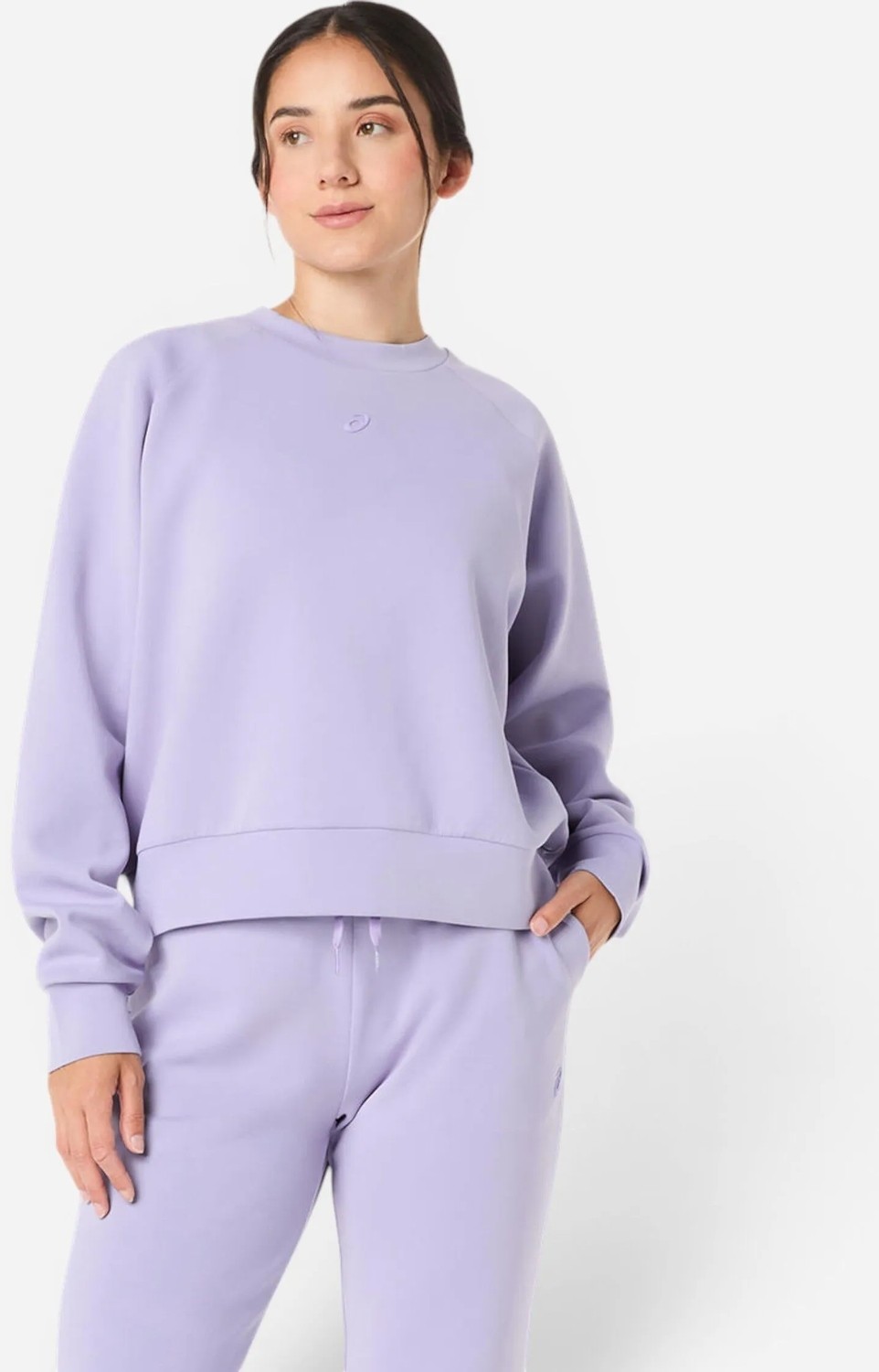Asics Nagino Refined Texture Sweat Top Kadın Mor Sweatshirt 2032D370-500