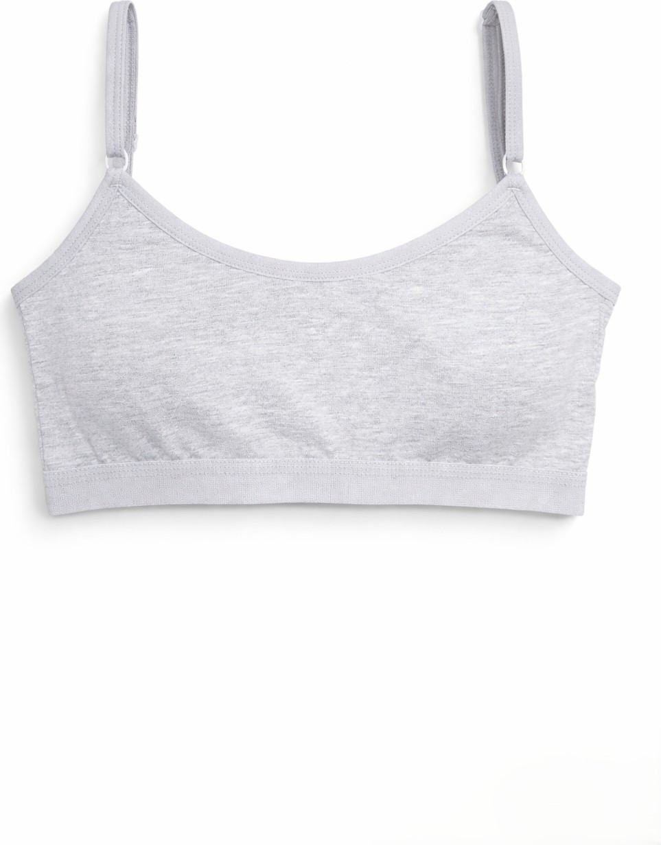 Underwear Bodyway 3'lü Set Pamuklu Basic Bralet | Çıkarılabilir Pedli, Ayarlanabilir Ip Askılı - Siyah + Beyaz + Gri