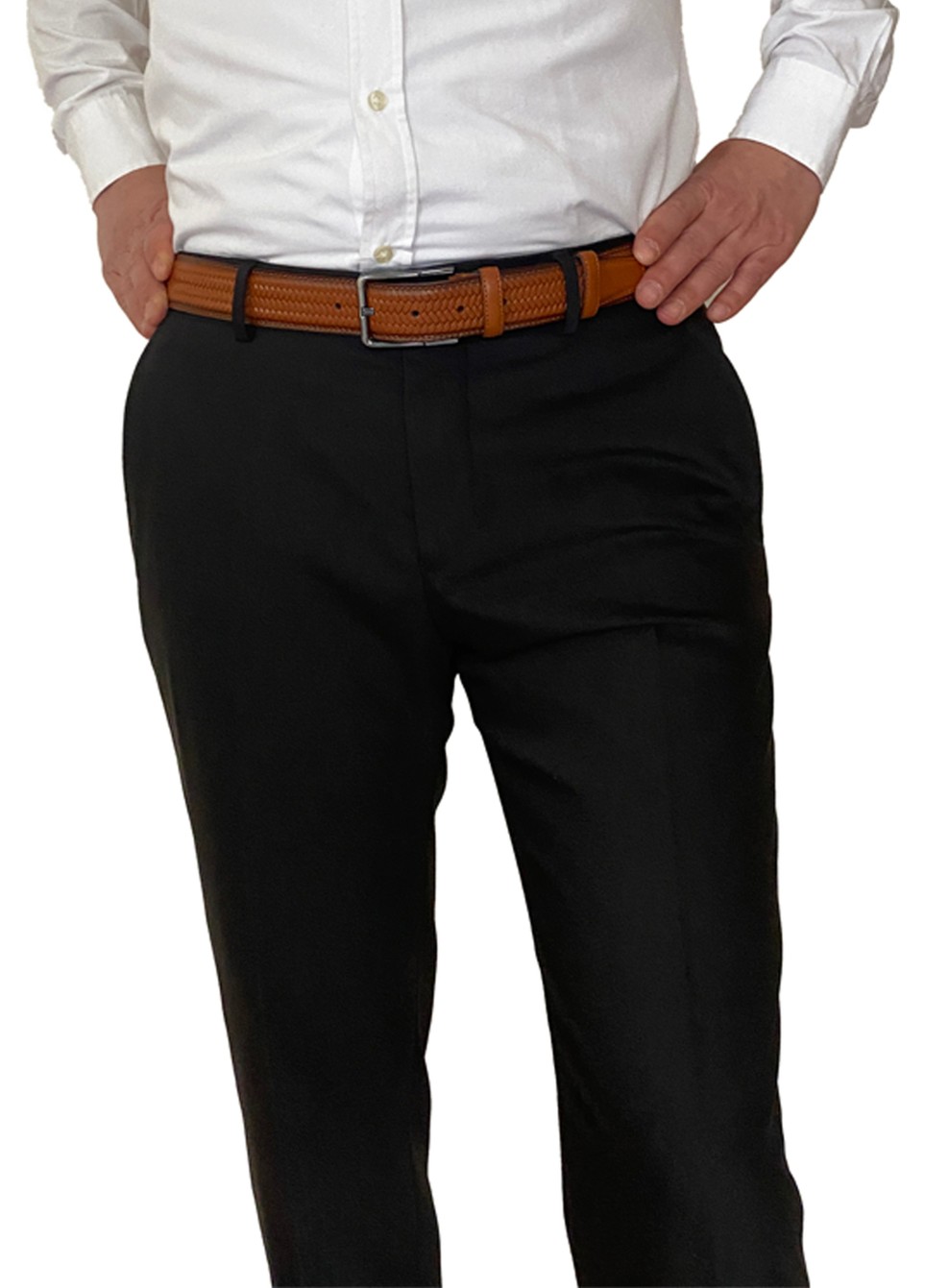 GoDeri %100 Hakiki Deri, 5'limükemmel Set, Örgü Baskılı Kumaş Pantolon Kemeri 3.5 Cm_örgü.bas görsel 6