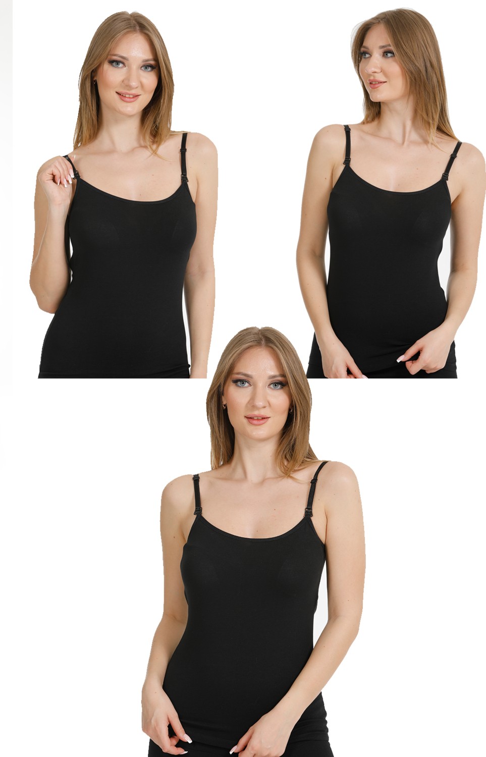 Parlingerie 3lü Emzirme Atleti Siyah görsel 3