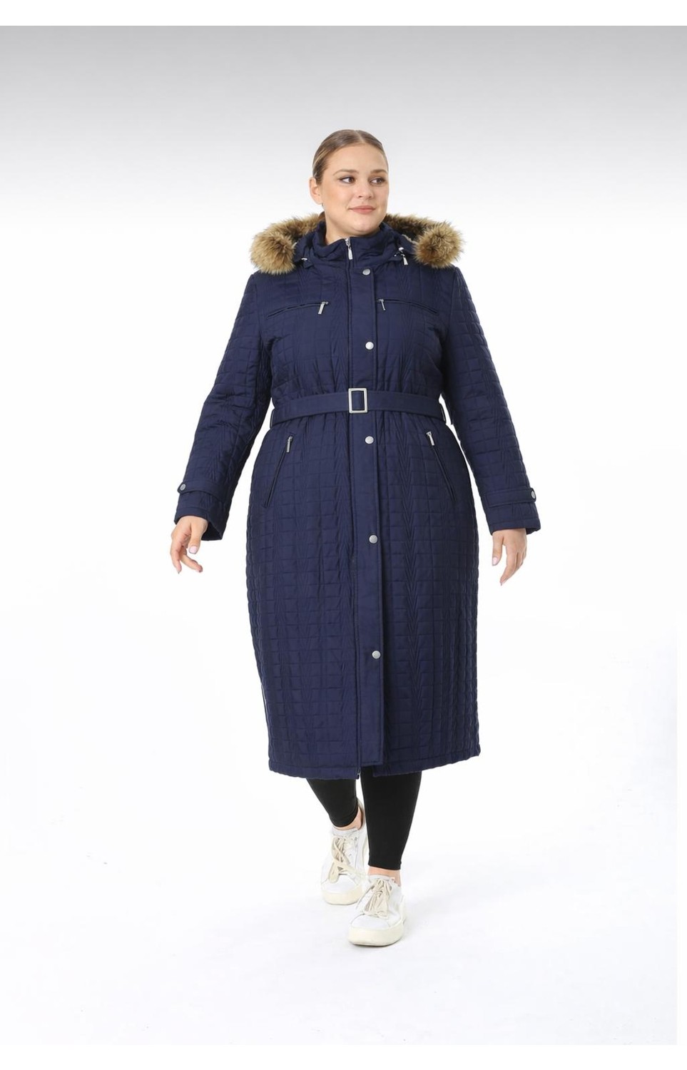 TUTveAL Collection Su Itici Mont, Büyük Beden Kaban,büyük Beden Kapitone, Içi Tüylü Mont, Araboy Mont,kışlık Mont görsel 7