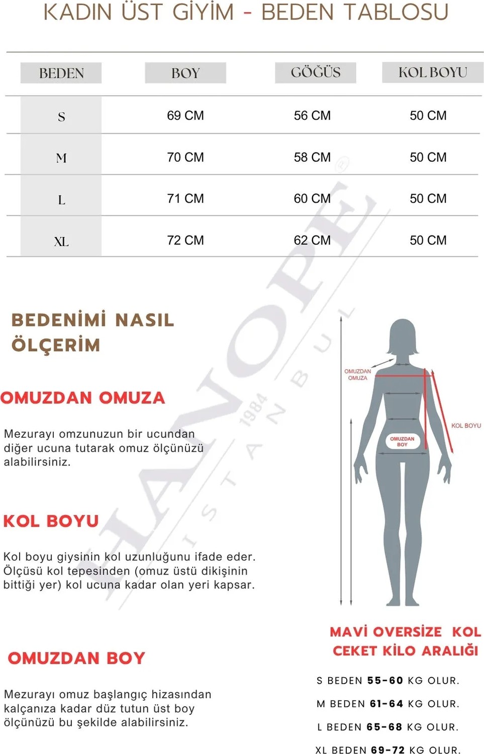 Hanope Kadın Oversize Mavi Kot Ceket görsel 5