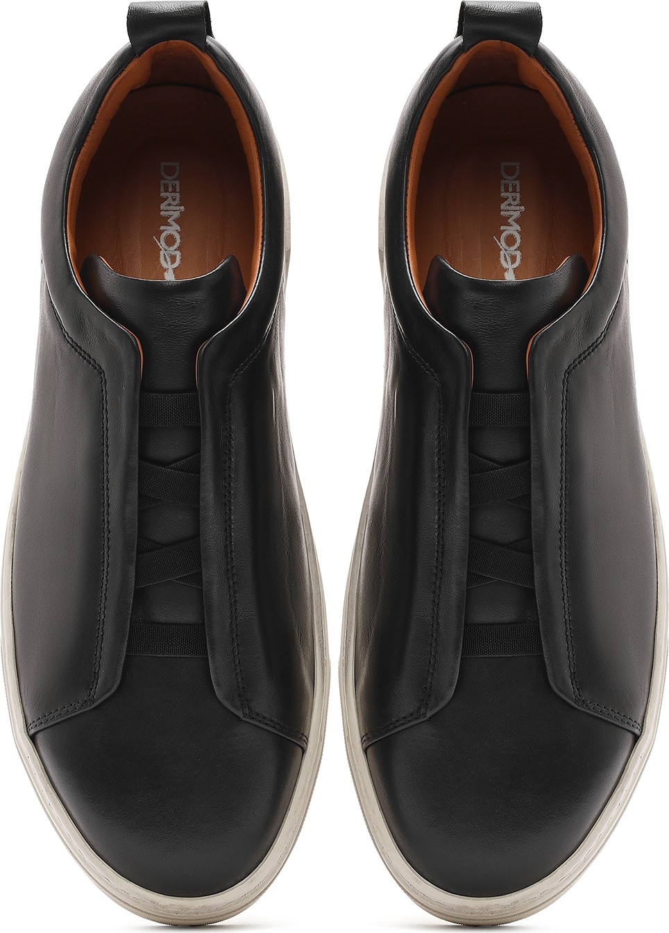 Derimod Erkek Siyah Kalın Tabanlı Deri Sneaker 26SFD631618 görsel 4