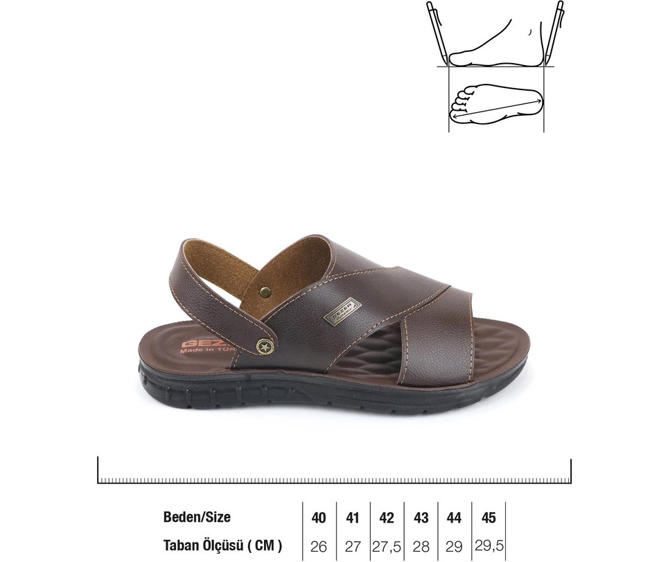 Gezer 12481 Yazlık Erkek Terlik Sandalet görsel 8